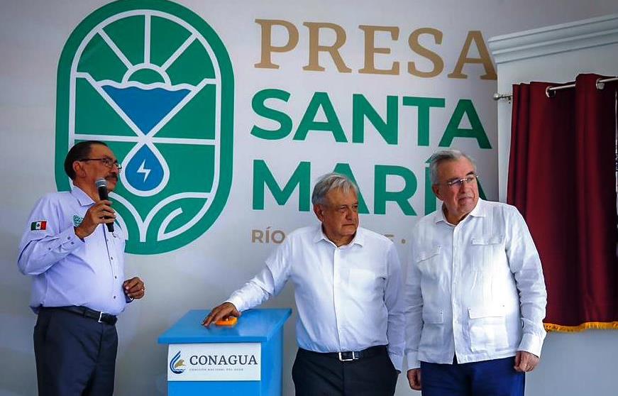 INAUGURAN PRESA SANTA MARIA ROCHA Y AMLO