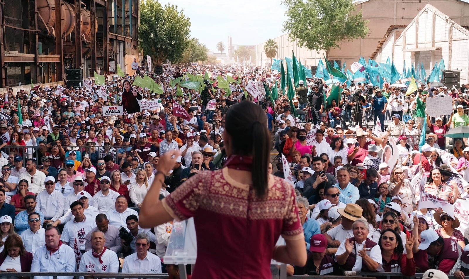 Claudia Sheinbaum promete reactivar el tren de pasajeros Tepic-Mazatlán-Nogales.